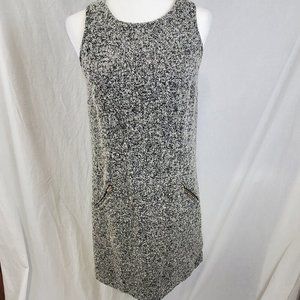 LOFT Grey and Black Boucle Wool Blend dress size 4